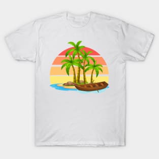 Sail boat ocean beach T-Shirt
